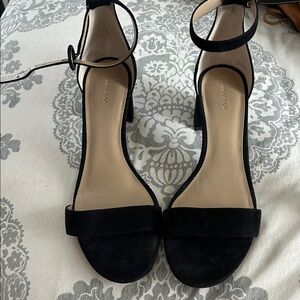 Ann TaylorSuede Ankle Strap Heels, size 11